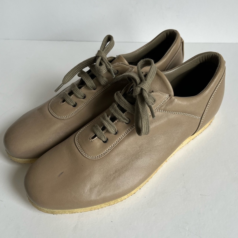 Fausto Santini Tan Leather Oxford Sneakers Size 9 - Picture 10 of 11